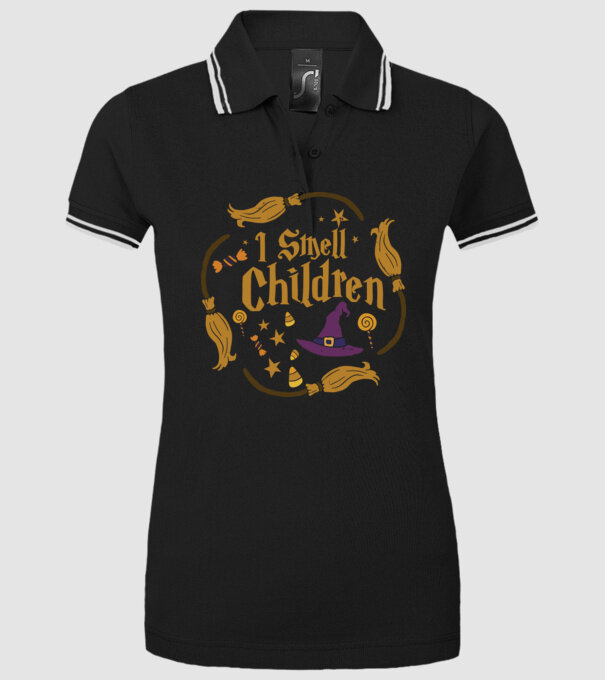 I smell children model negru pe tricou