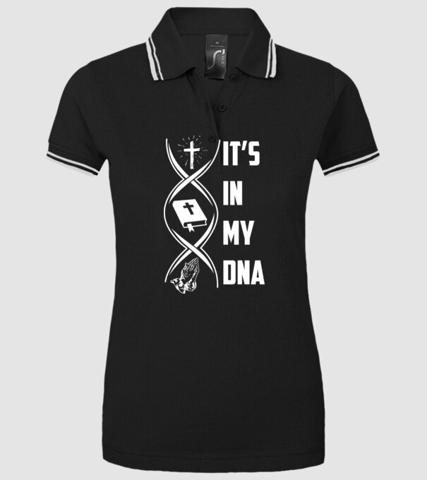 Its in my dna jesus model negru pe tricou
