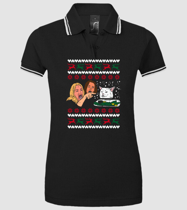 Pulovăr de Crăciun meme model negru pe tricou