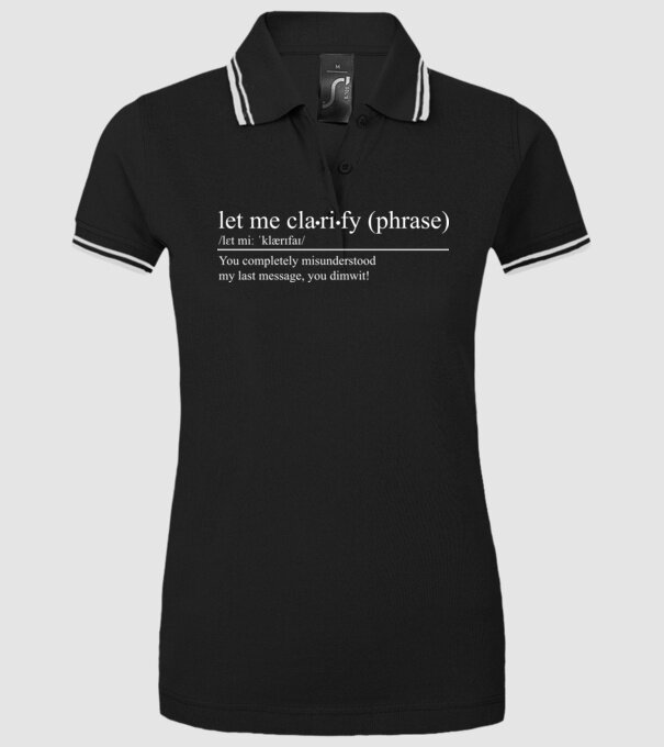 Let me clarify model negru pe tricou