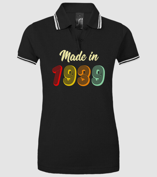 made in 1939 retro model negru pe tricou