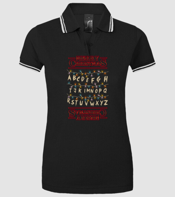 Merry Stranger Christmas model negru pe tricou
