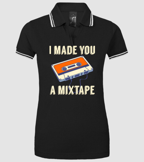 Mixtape model negru pe tricou