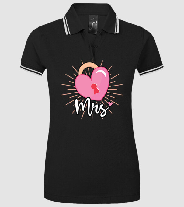 Mrs key to the heart model negru pe tricou