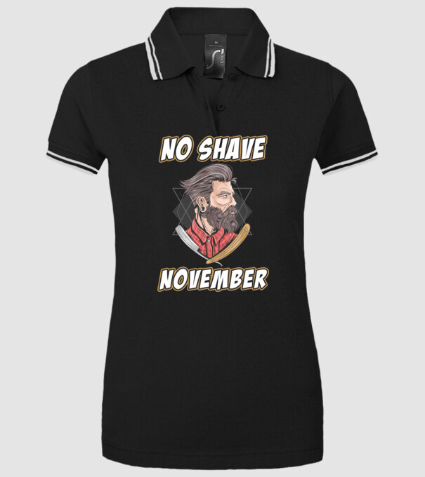 No shave November model negru pe tricou