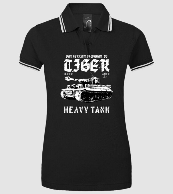 Panzer VI tiger model negru pe tricou