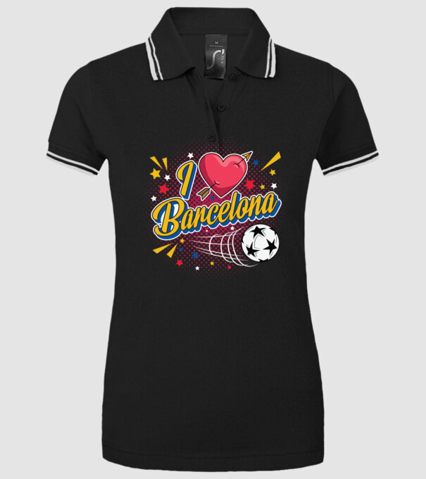 Popart Barcelona model negru pe tricou