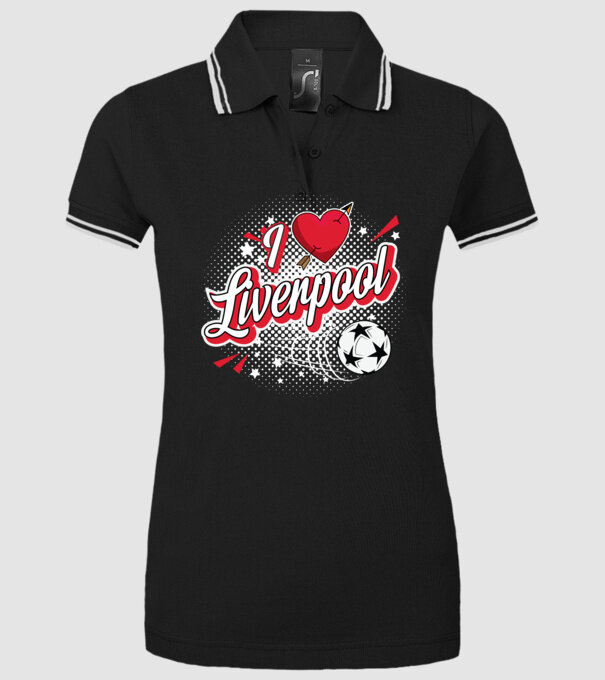 Popart Liverpool model negru pe tricou