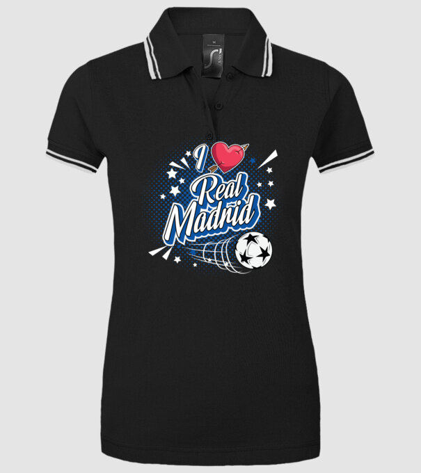 Popart RealMadrid model negru pe tricou