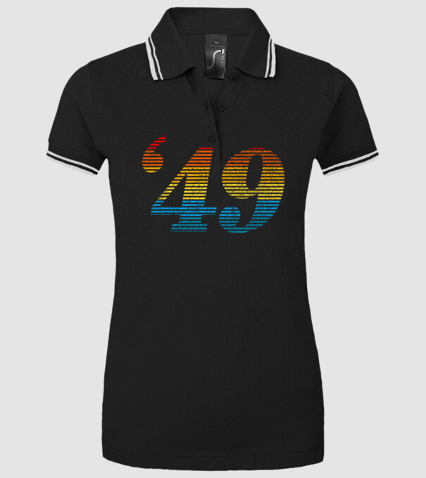 Retro Birthday 1949 model negru pe tricou