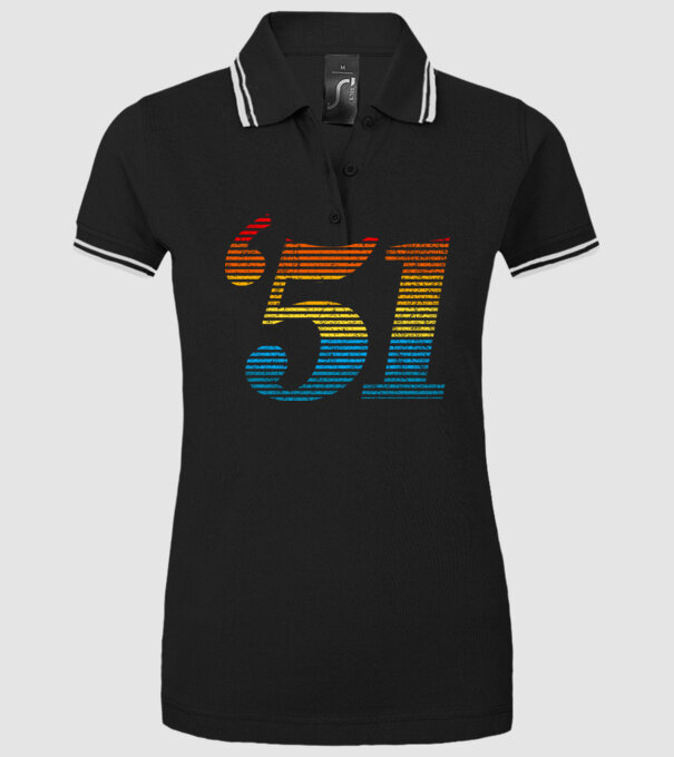 Retro Birthday 1951 model negru pe tricou