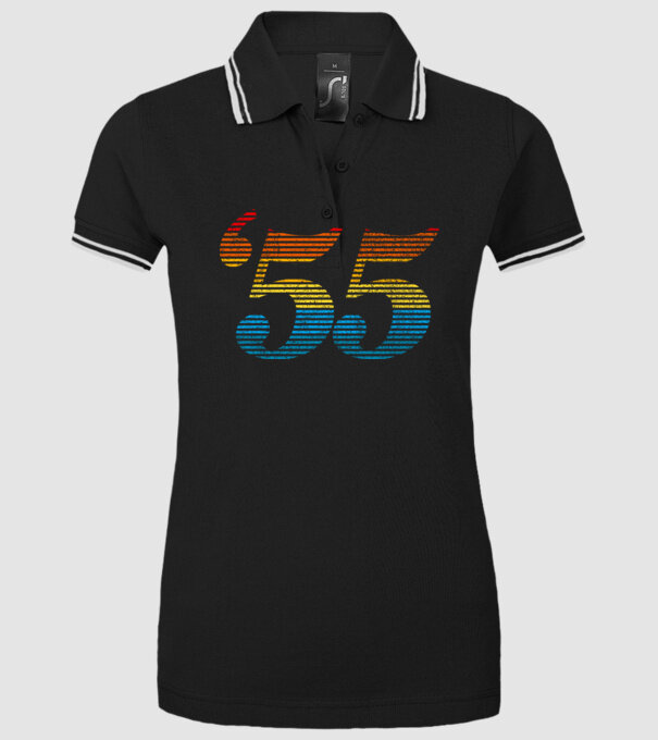Retro Birthday 1955 model negru pe tricou
