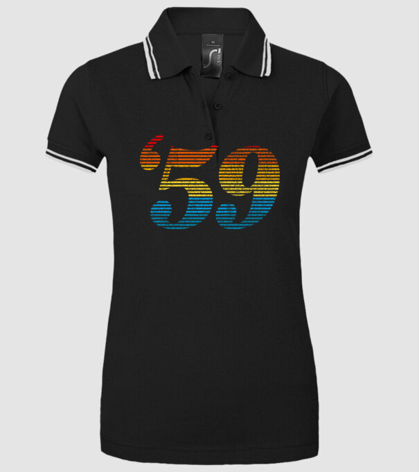 Retro Birthday 1959 model negru pe tricou