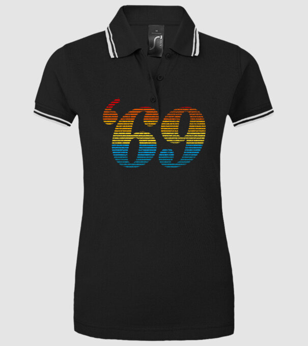 Retro Birthday 1969 model negru pe tricou