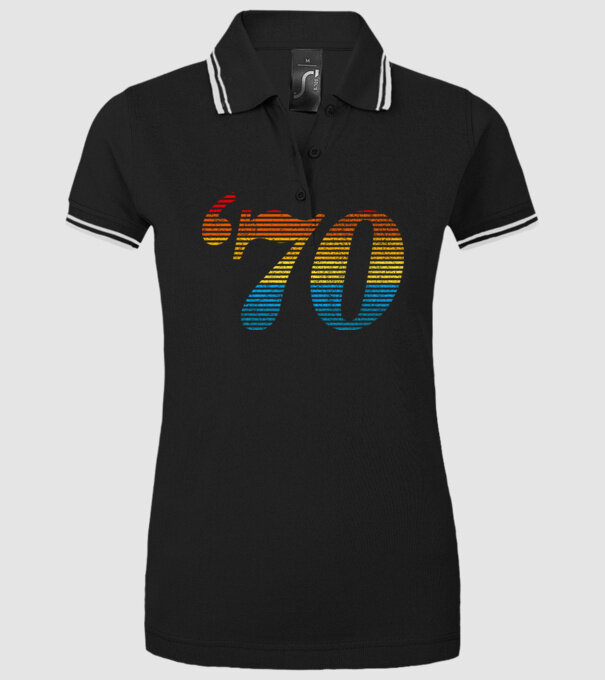 Retro Birthday 1970 model negru pe tricou