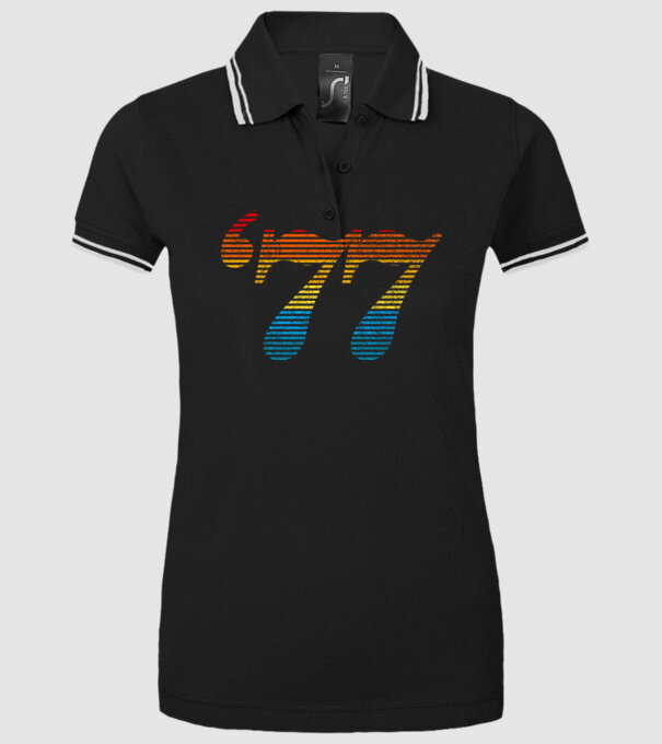 Retro Birthday 1977 model negru pe tricou