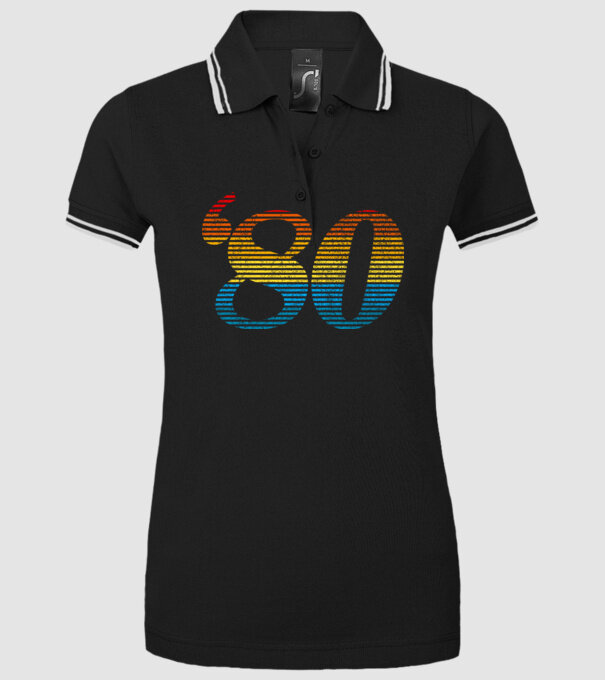Retro Birthday 1980 model negru pe tricou