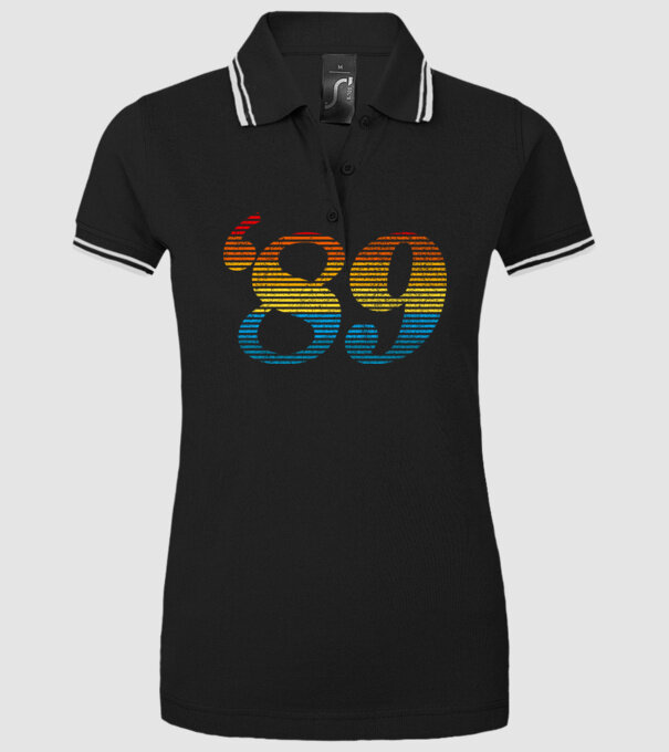 Retro Birthday 1989 model negru pe tricou
