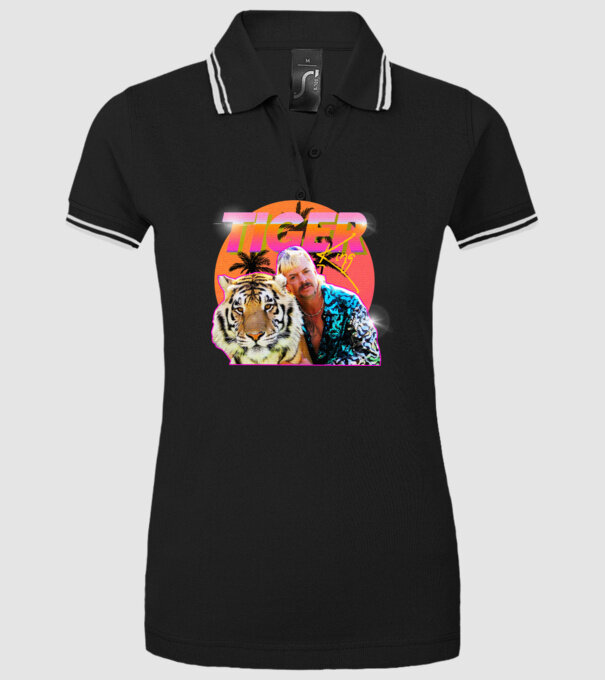 RETRO TIGER KING model negru pe tricou