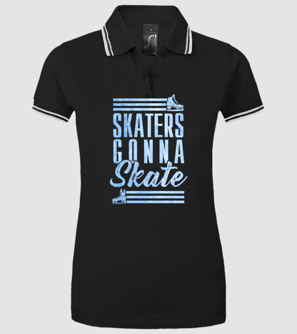 skaters gonna skate model negru pe tricou