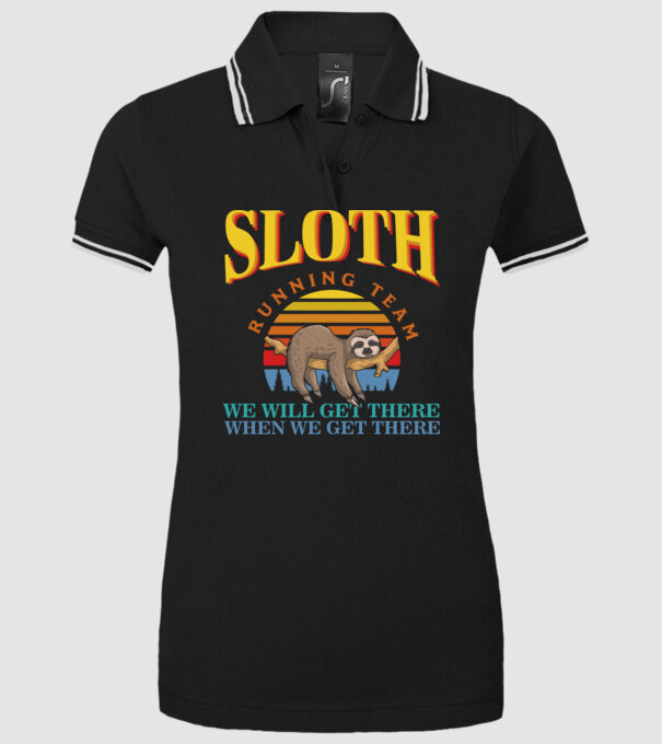 SLOTH running team model negru pe tricou