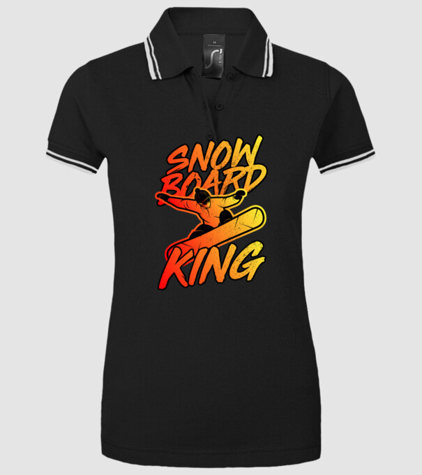 snowboard king model negru pe tricou