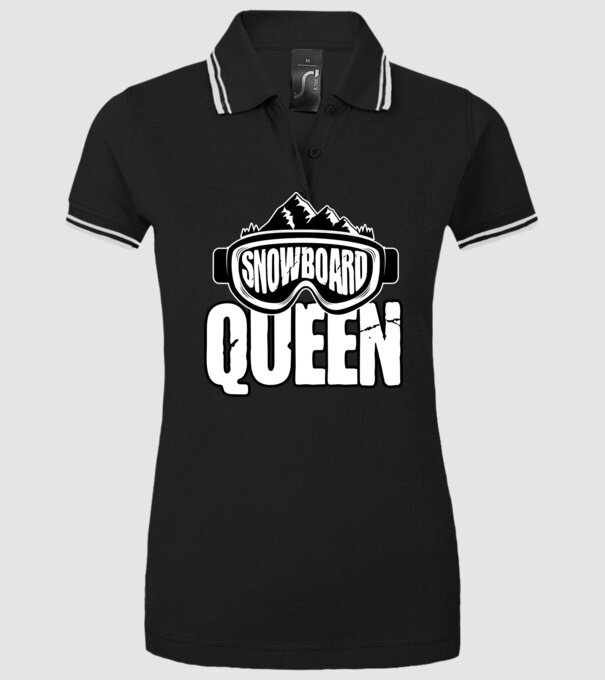 snowboard queen 01 model negru pe tricou