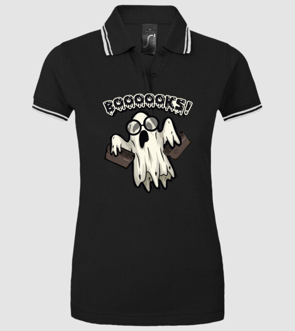 Spooky boookworm model negru pe tricou