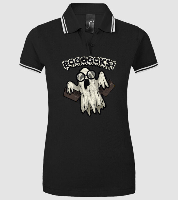 Spooky booookworm model negru pe tricou