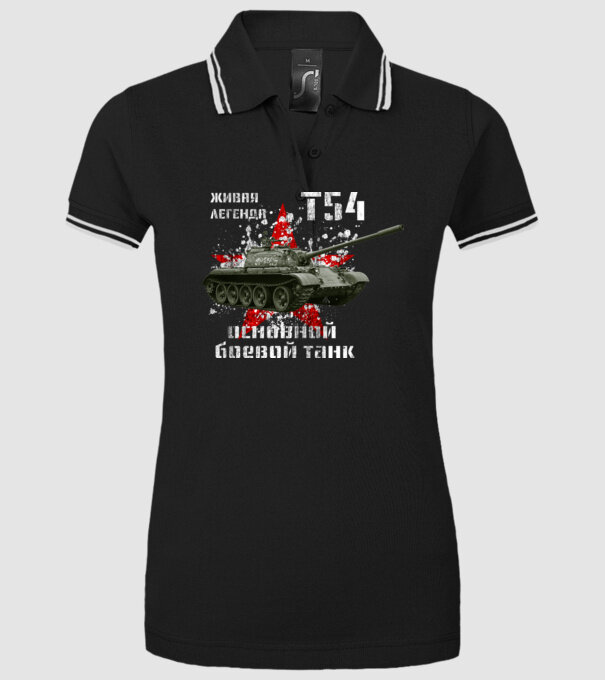 T-54 main battle tank model negru pe tricou