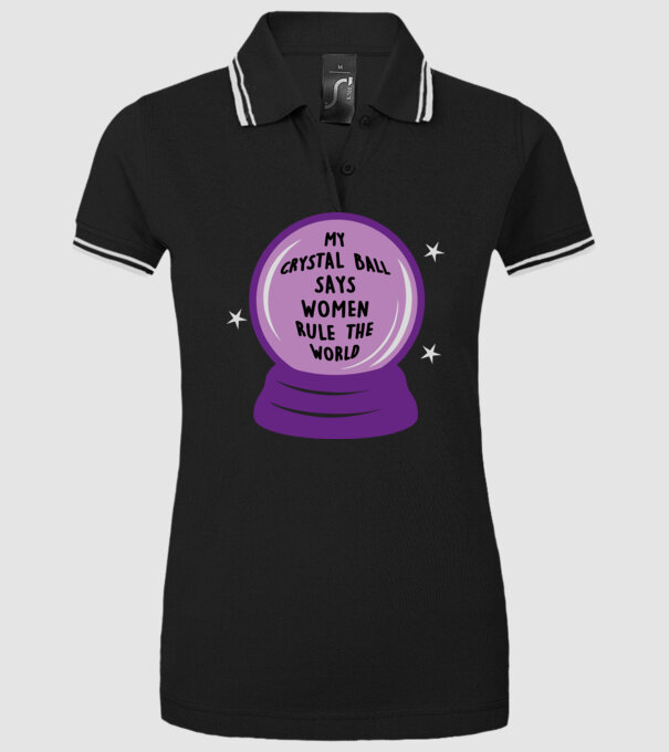 Women rule the world model negru pe tricou