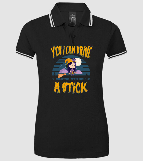 Yes, i can drive a stick model negru pe tricou