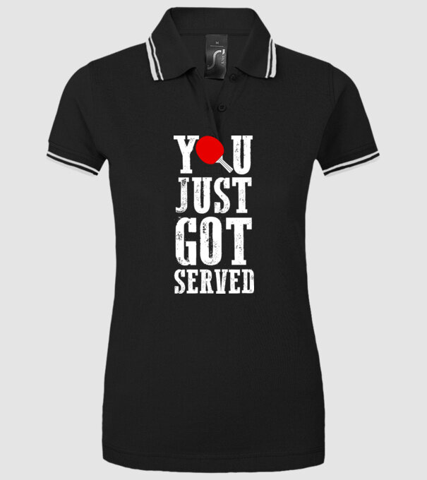 You just got served model negru pe tricou