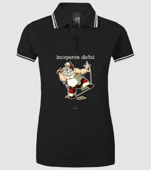 începerea dietei - 1 ianuarie model negru pe tricou