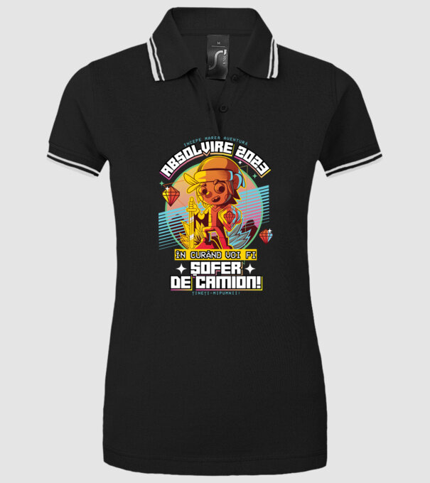absolvire 2023 șofer de camion model negru pe tricou