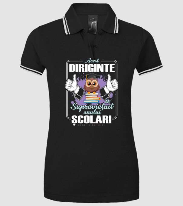 Acest diriginte a supraviețuit anului școlar! - veni, vidi, vici model negru pe tricou