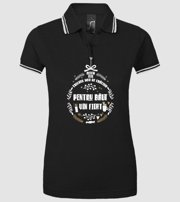 acesta este tricoul meu de Crăciun_pentru băut vin fiert model negru pe tricou