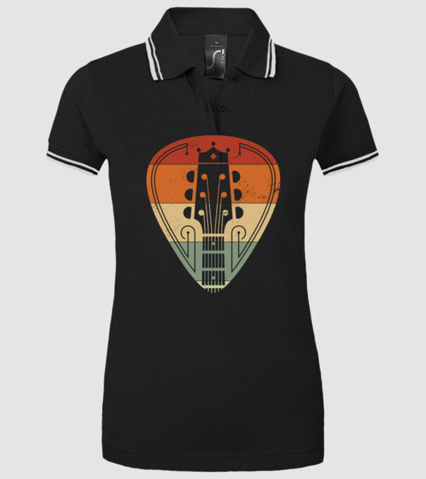 acoustic guitarist model negru pe tricou
