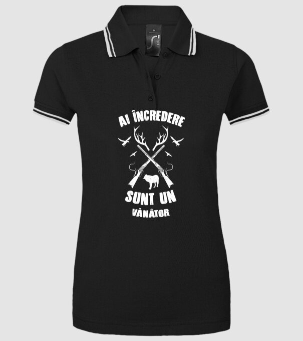 Ai încredere, sunt un vânător model negru pe tricou