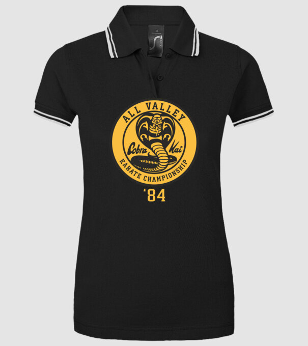 all valley karate cobra kai model negru pe tricou