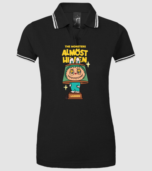 Almost Hidden model negru pe tricou