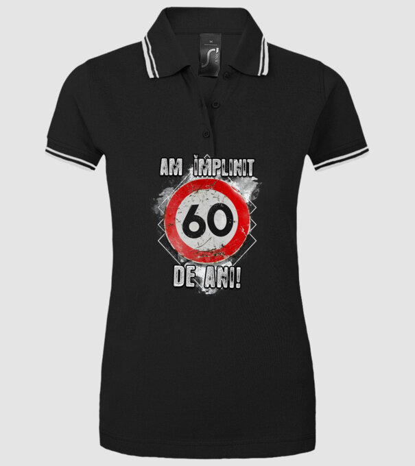 Am împlinit 60 de ani! model negru pe tricou