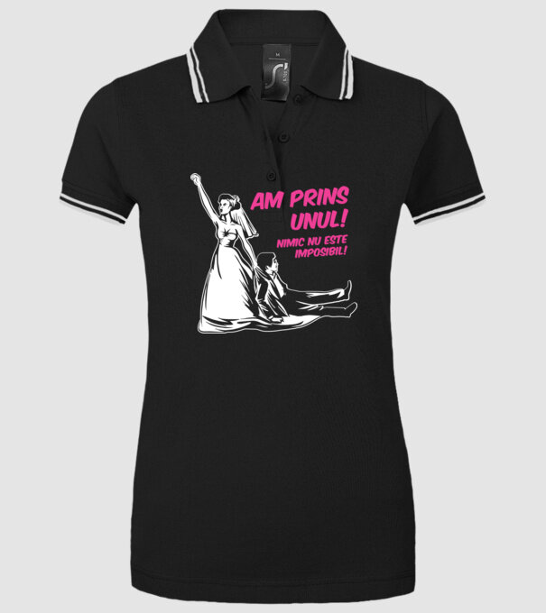 Am prins unul Nimic nu este imposibil model negru pe tricou
