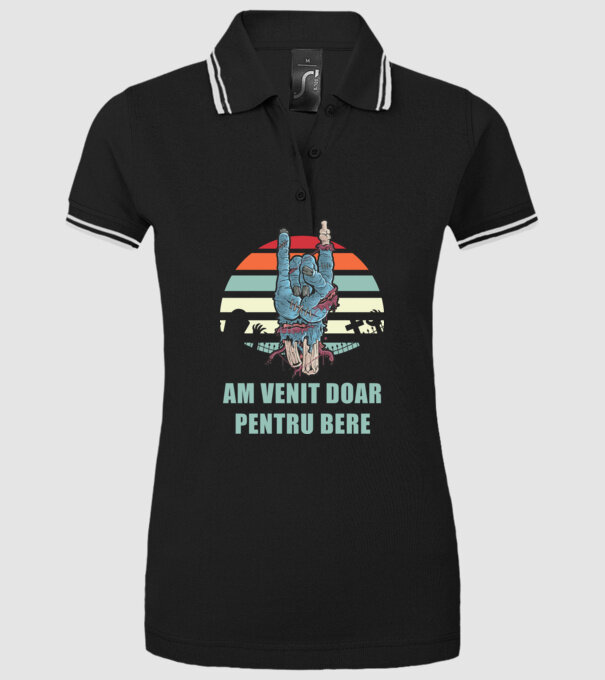 Am venit doar pentru bere model negru pe tricou