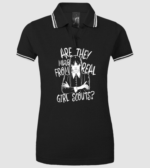 Are the made from real girl scouts model negru pe tricou