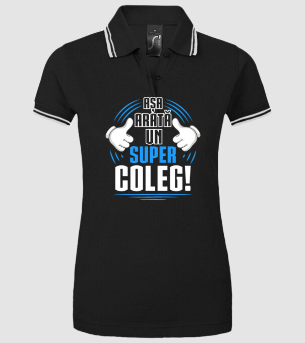Așa arată un super coleg D4769145 model negru pe tricou