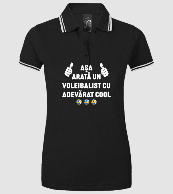 Așa arată un voleibalist cu adevărat cool model negru pe tricou