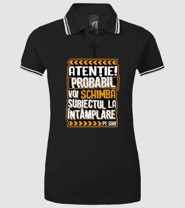 Atenție, probabil voi schimba subiectul la întâmplare pe șah model negru pe tricou