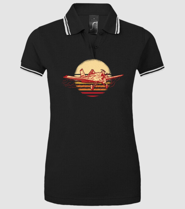 Avioane model negru pe tricou