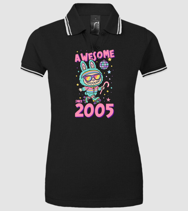 Awesome since 2005 - Labubu model negru pe tricou